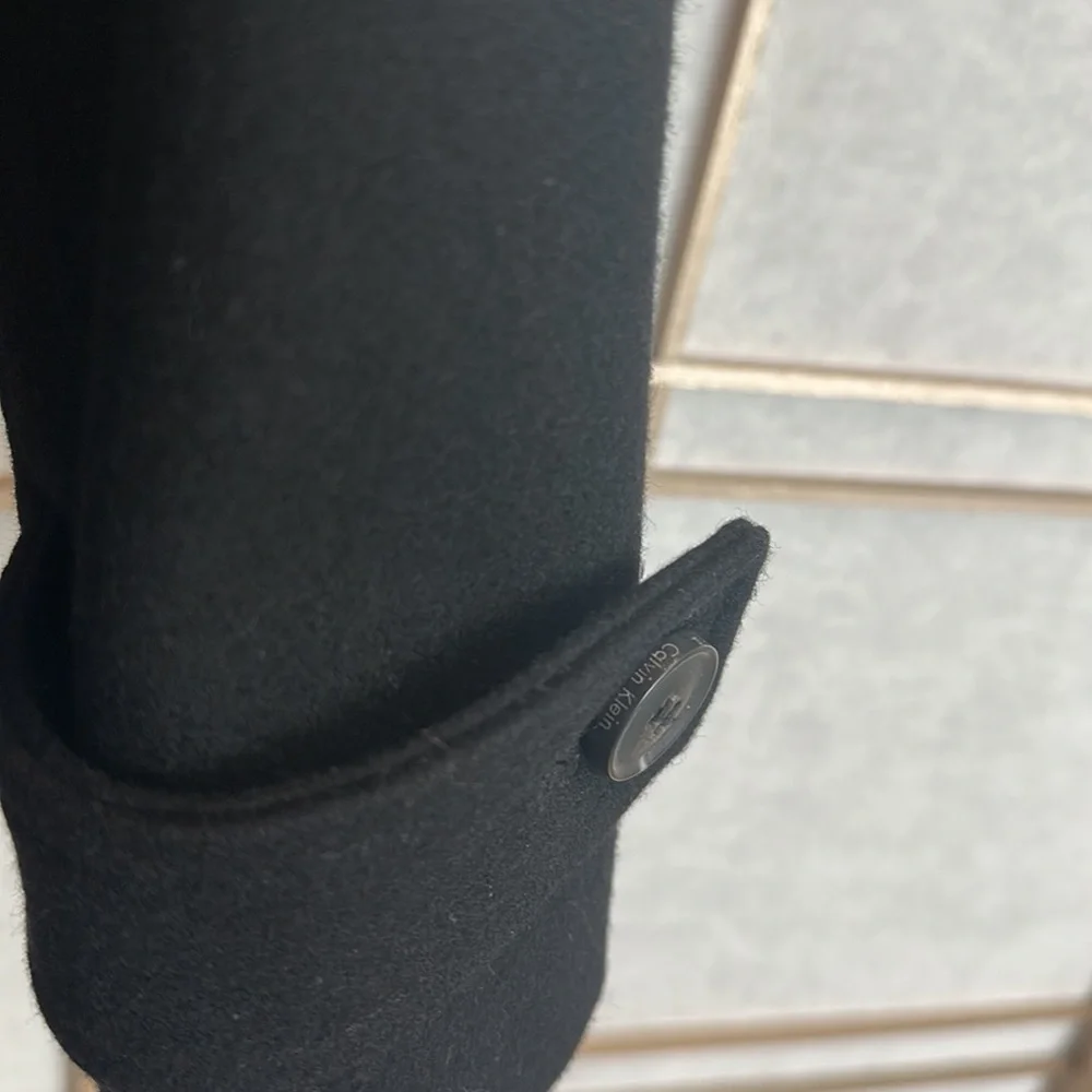 CALVIN KLEIN Classic Fit Wool Blended Overcoat - Medium - Picture 5 of 8